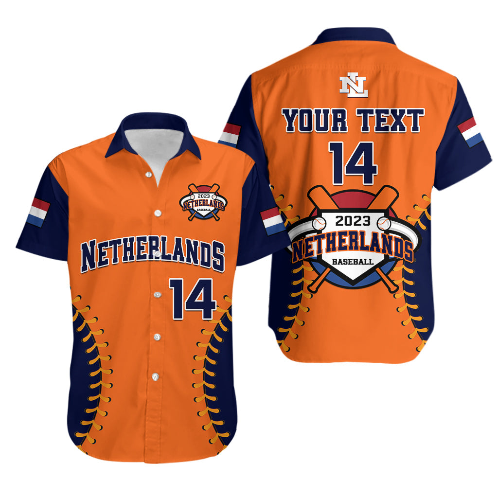 (Custom Text And Number) Netherlands Baseball 2023 Hawaiian Shirt Sporty Style - Wonder Print Shop