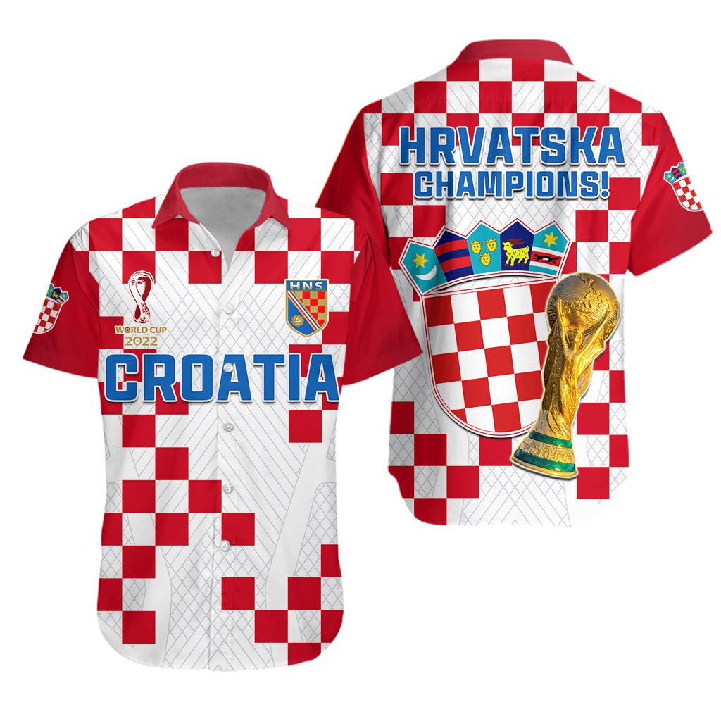 Croatia Football Hawaiian Shirt Vatreni Hrvatska Champions 2022 World Cup LT13 - Wonder Print Shop