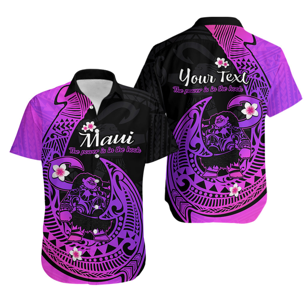 (Custom Personalised) Mauis Fish Hook Hawaiian Shirt Polynesian Magenta Gradient Version - Wonder Print Shop