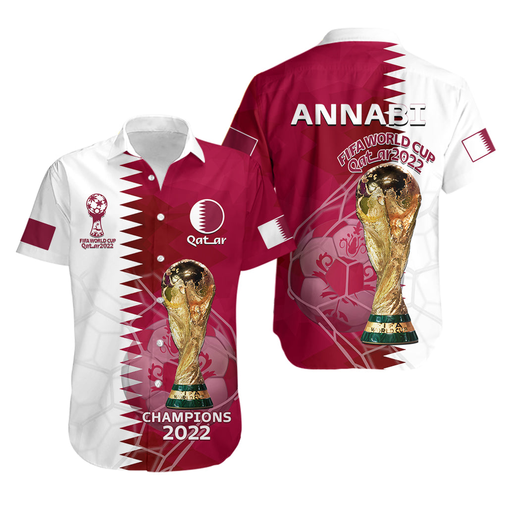 Qatar Football Hawaiian Shirt Annabi Champions Proud WC 2022 - Wonder Print Shop