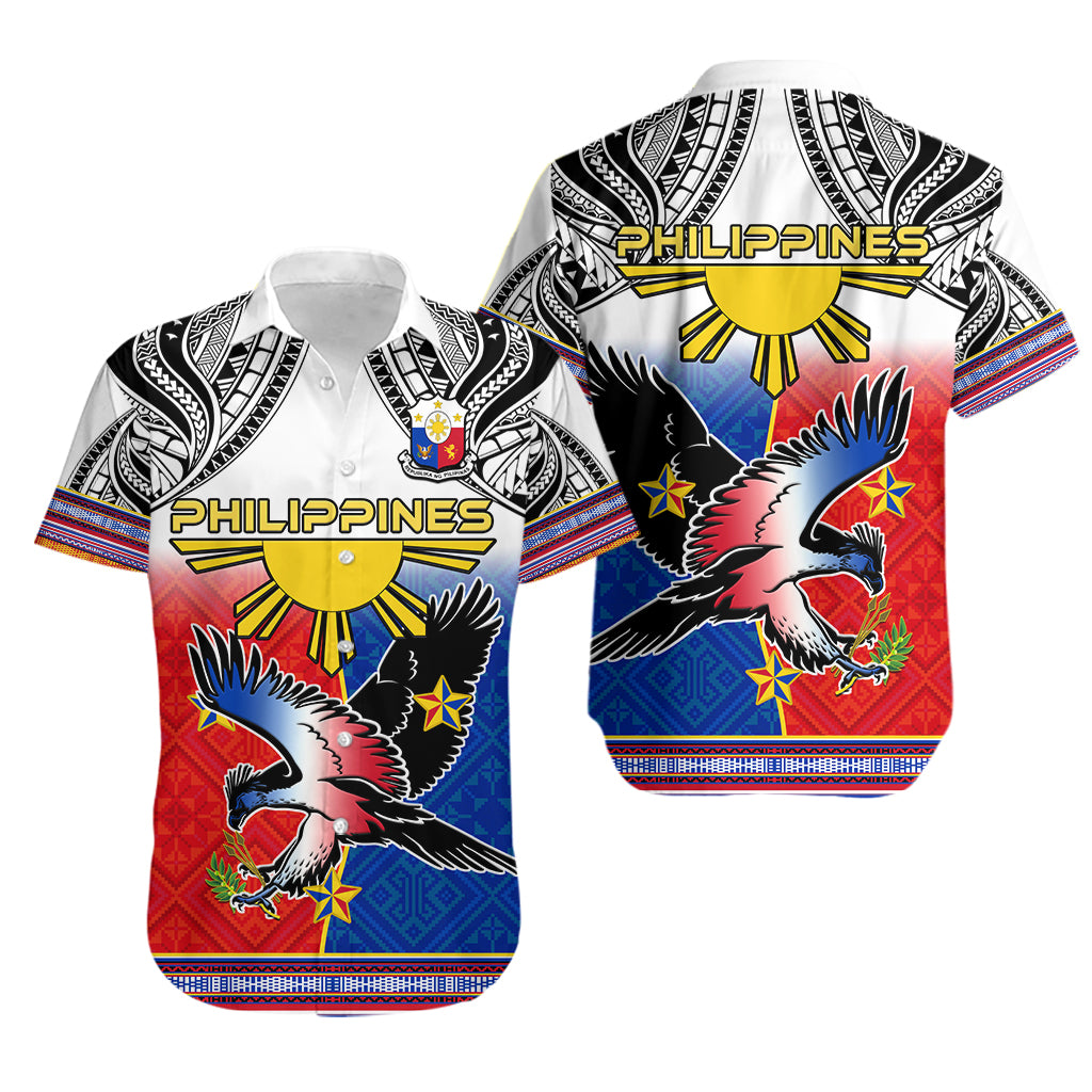 Philippines Matching Hawaiian Shirt And Dress Polynesian Filipino Pattern With Eagle - Wonder Print Shop