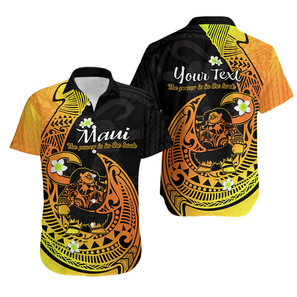 (Custom Personalised) Mauis Fish Hook Hawaiian Shirt Polynesian Gold Gradient Version - Wonder Print Shop