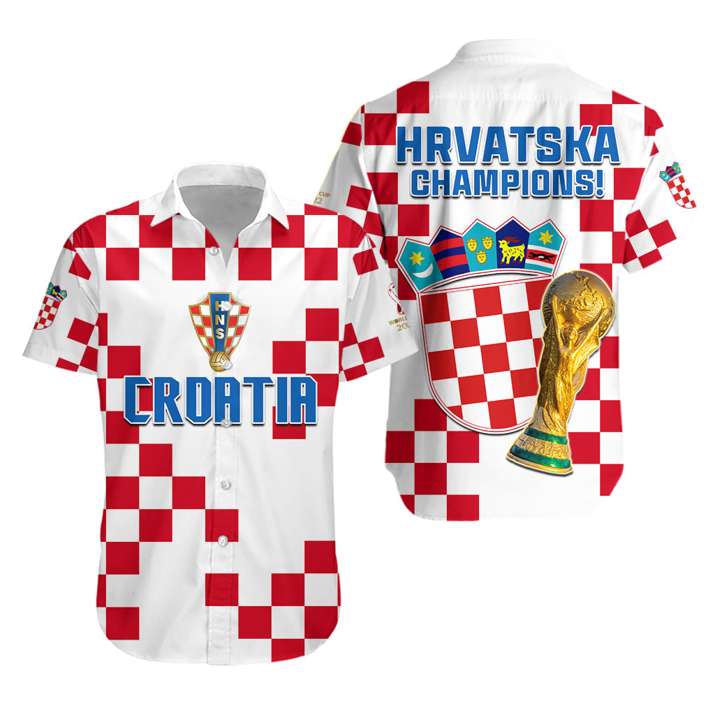 Croatia Football Hawaiian Shirt World Cup Champions 2022 Hrvatska LT13 - Wonder Print Shop