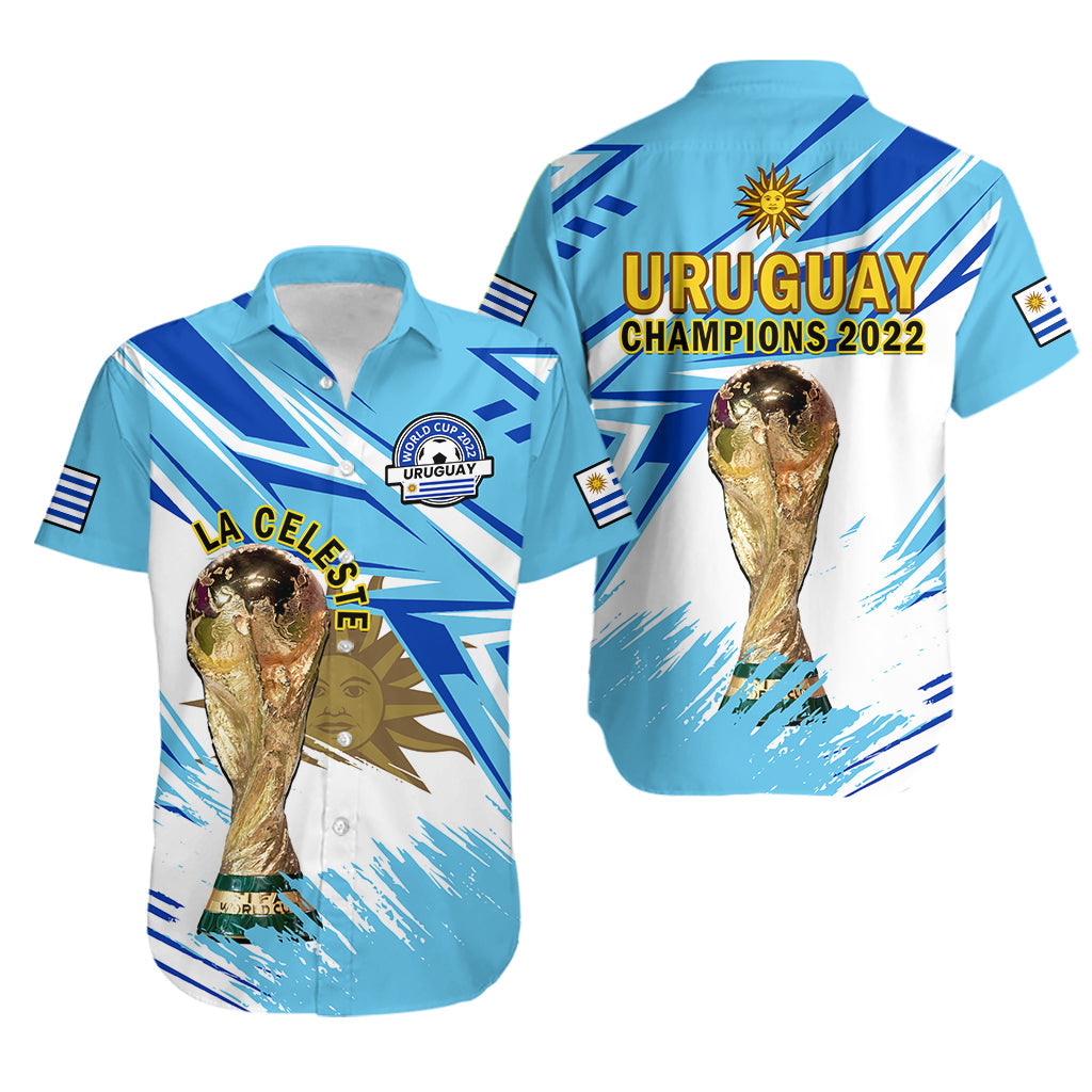 Uruguay Football Hawaiian Shirt La Celeste WC 2022 Sporty Style - Wonder Print Shop