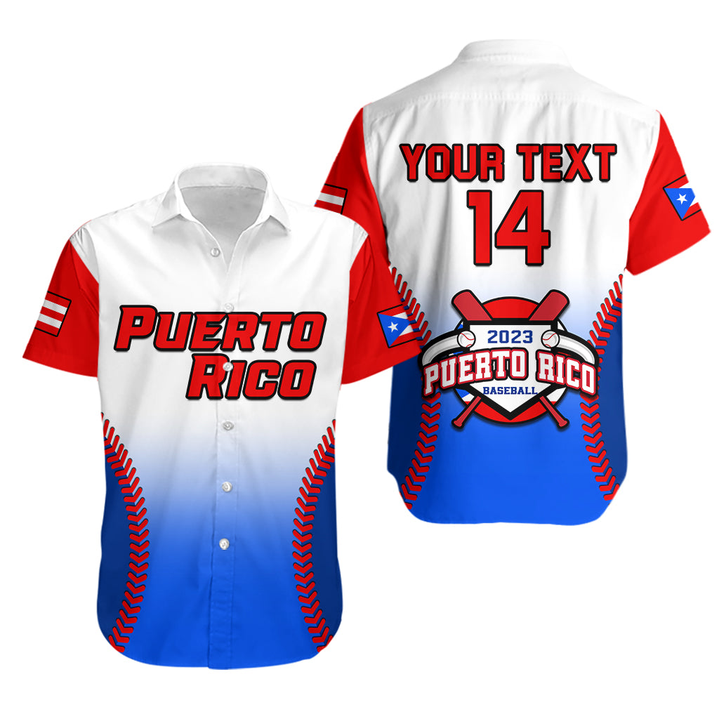 (Custom Text And Number) Puerto Rico 2023 Hawaiian Shirt Baseball Sporty Version - Wonder Print Shop