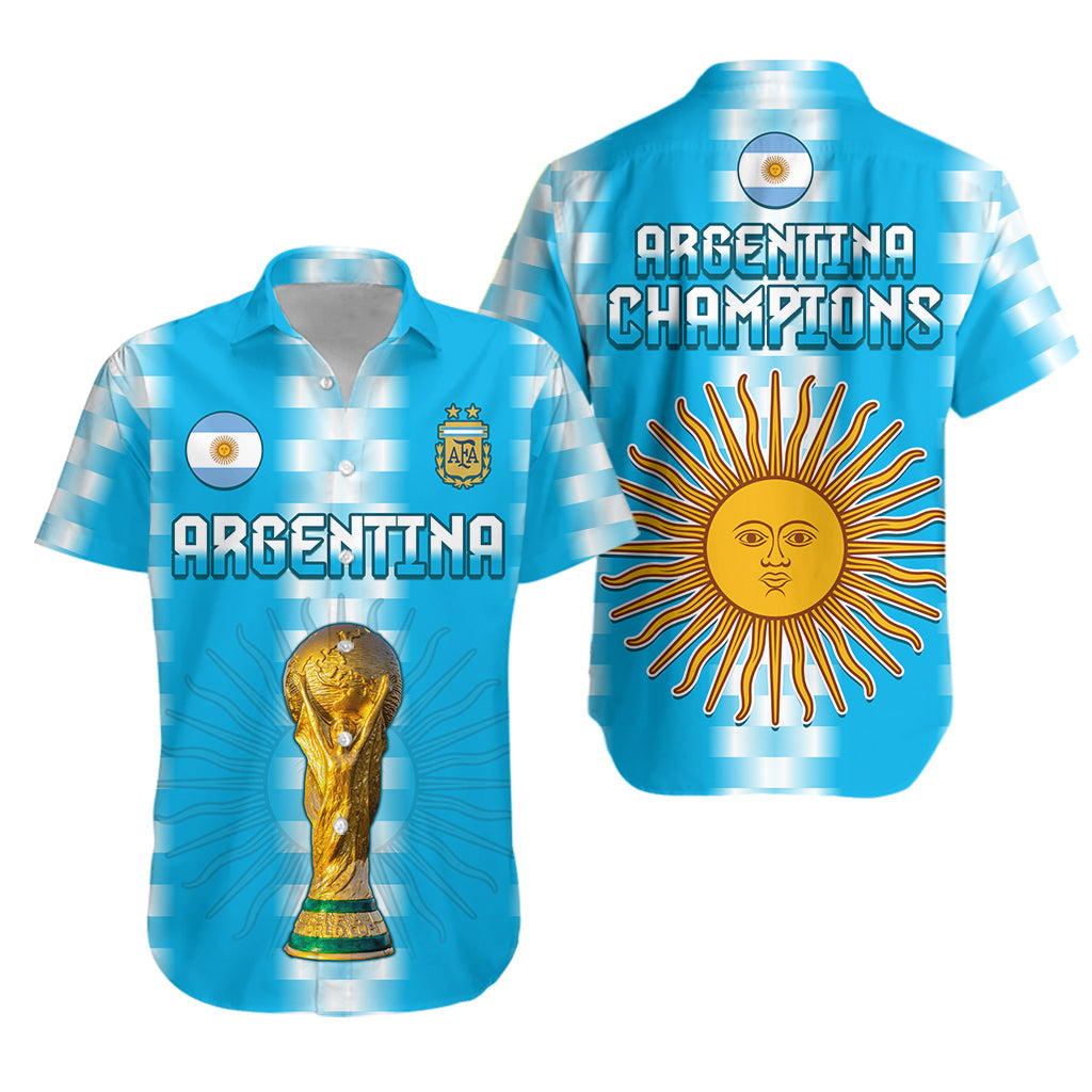 Argentina Football Champions Hawaiian Shirt La Albiceleste GOAT LT13 - Wonder Print Shop