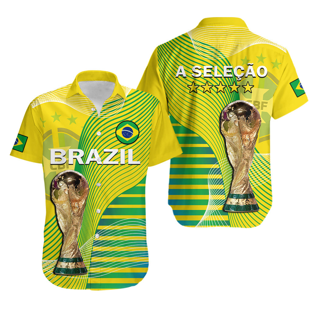 Brazil Football Hawaiian Shirt Canarinha Champions WC 2022 - Wonder Print Shop