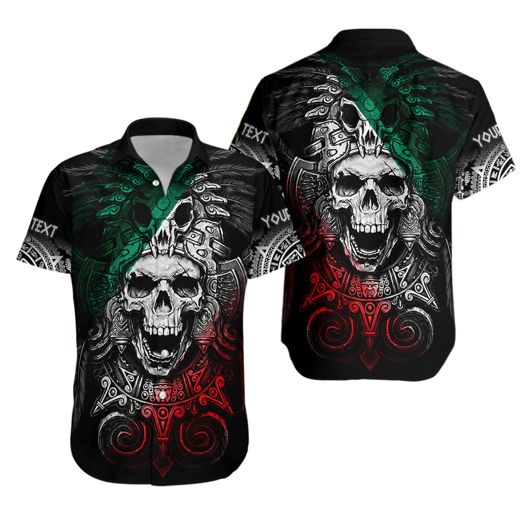 Custom Personalised Mexico Hawaiian Shirt Skull Eagle Aztec LT13 - Wonder Print Shop