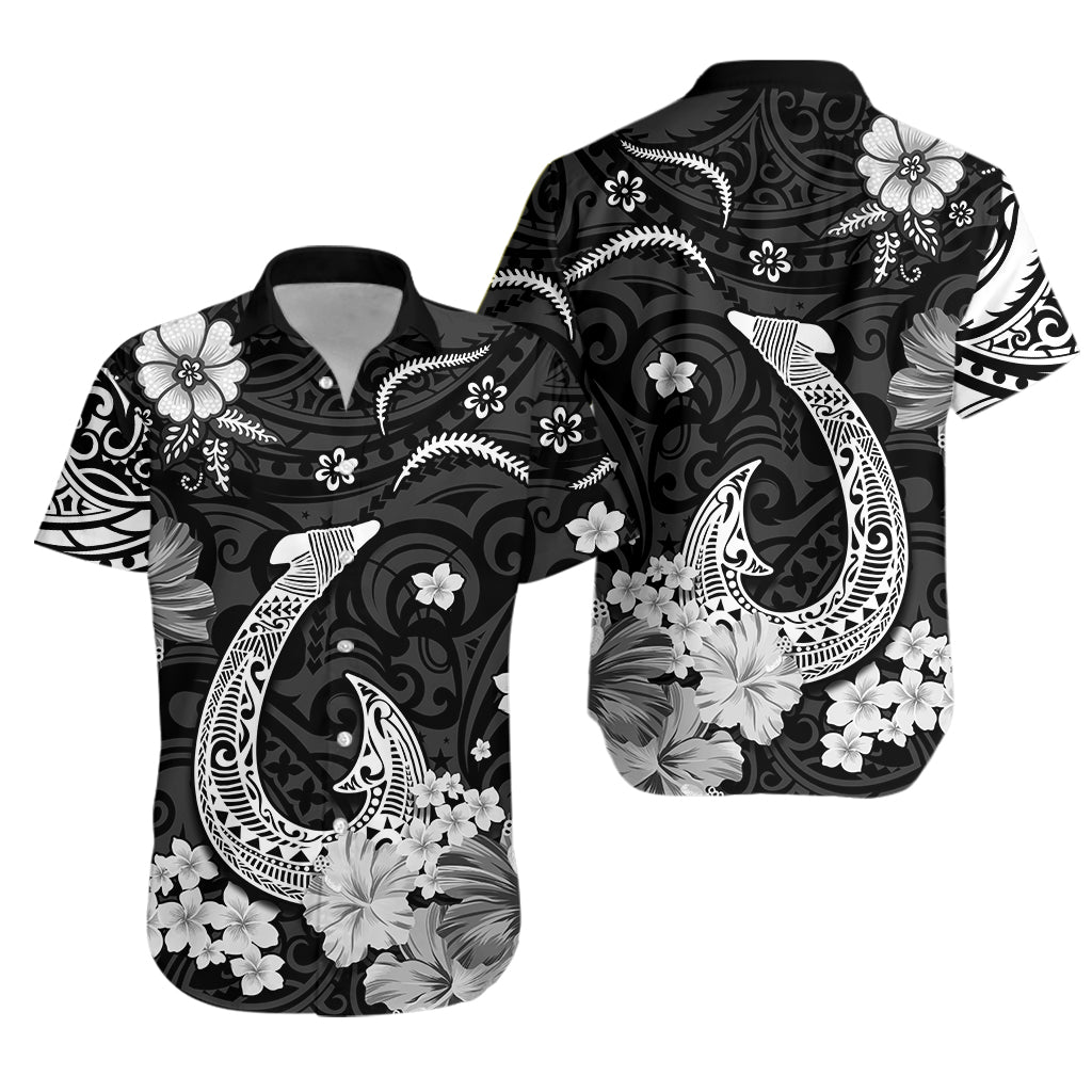 Hawaii Matching Hawaiian Shirt And Dress Polynesia White Fish Hook LT13 - Wonder Print Shop