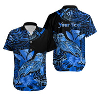 Personalised Hawaii Monk Seal Matching Hawaiian Shirt And Dress Kakau With Kanaka Blue - Wonder Print Shop