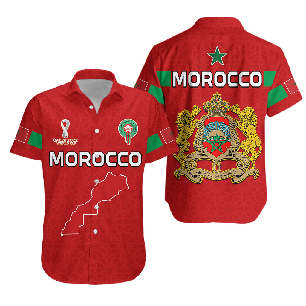 Morocco Football Hawaiian Shirt Champions World Cup New History LT13 - Wonder Print Shop