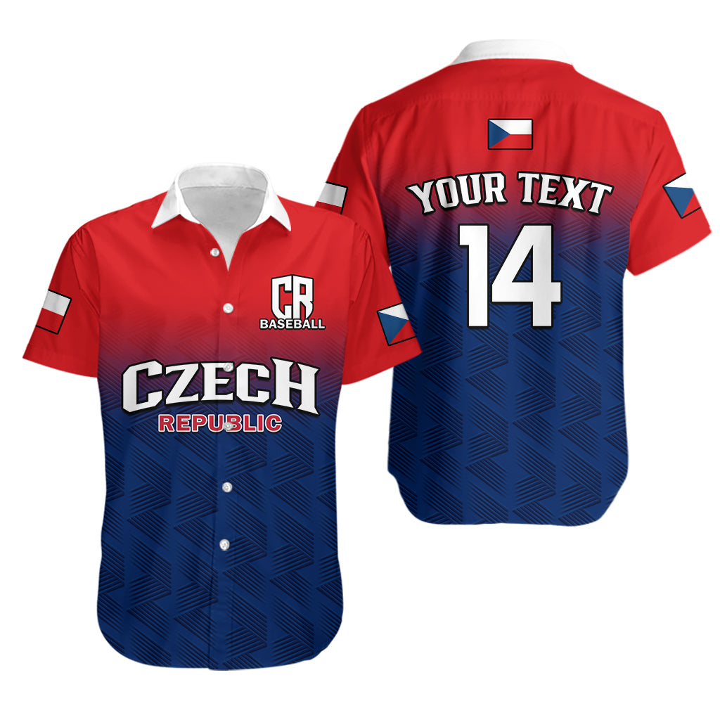 (Custom Text And Number) Czech Republic 2023 Hawaiian Shirt Baseball - Wonder Print Shop