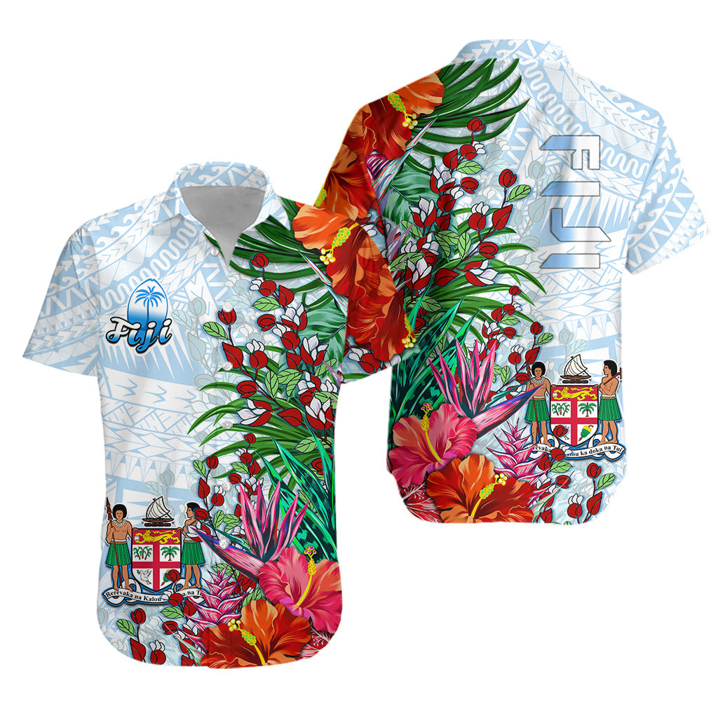 Fiji Hawaiian Shirt Proud Fijian Tapa mix Tagimoucia Flowers LT13 - Wonder Print Shop