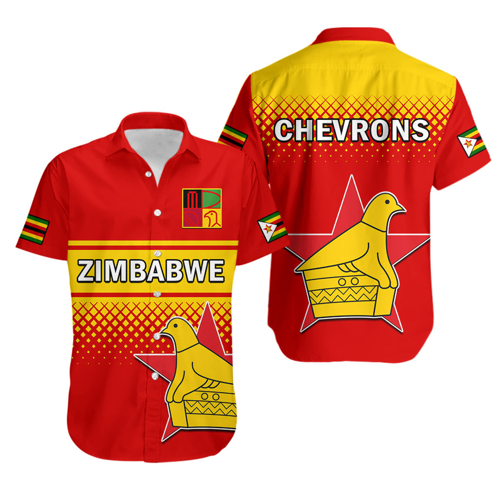 Zimbabwe Cricket Hawaiian Shirt The Chevrons ODI Style - Wonder Print Shop