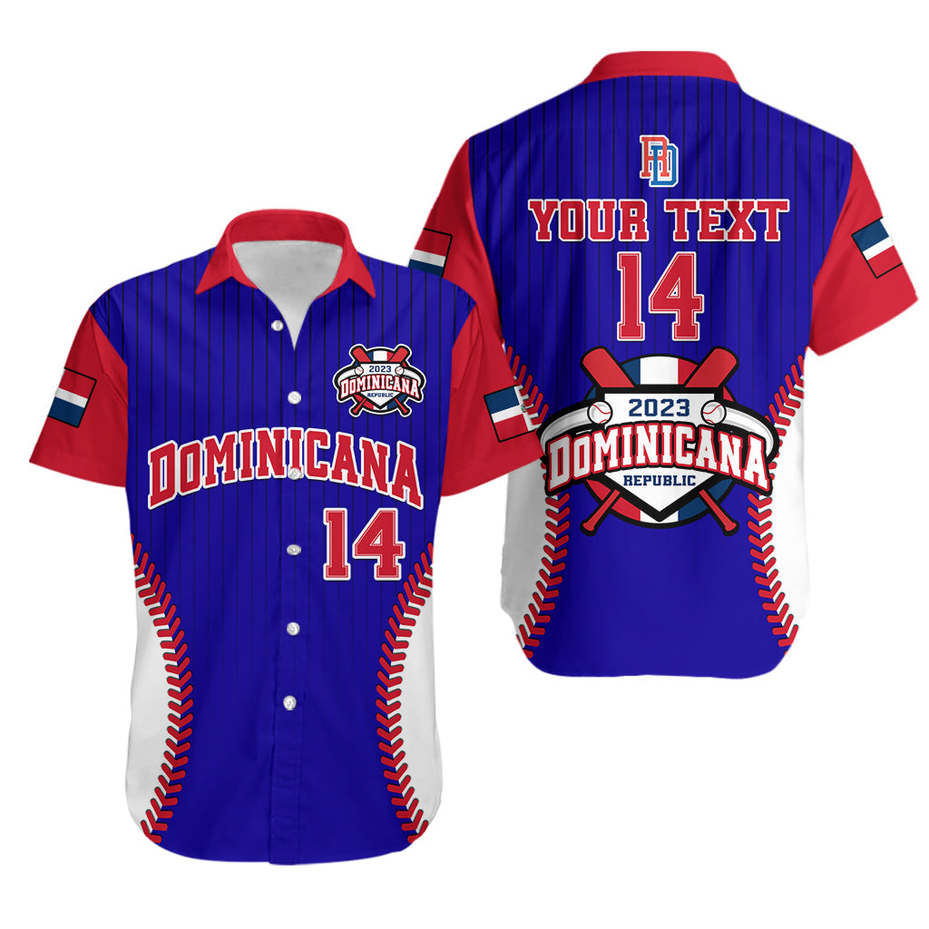 (Custom Text And Number) Dominican Republic Baseball 2023 Hawaiian Shirt Version Blue - Wonder Print Shop