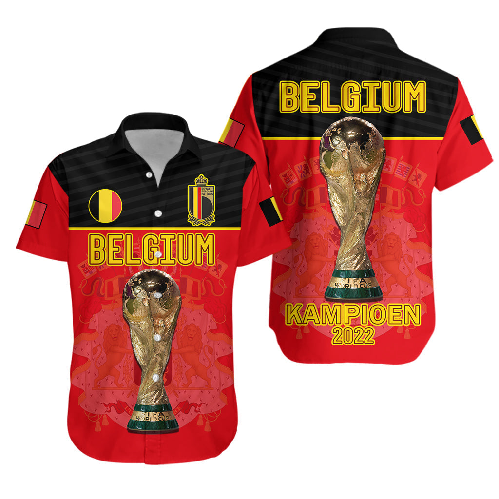 Belgium Football 2022 Hawaiian Shirt De Rode Duivels Sporty Style - Wonder Print Shop