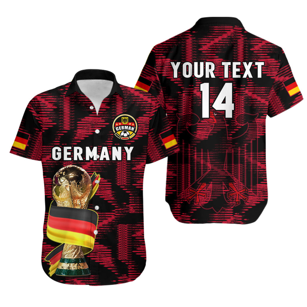 (Custom Text And Number) Germany Football Hawaiian Shirt World Cup 2022 Champions - Wonder Print Shop