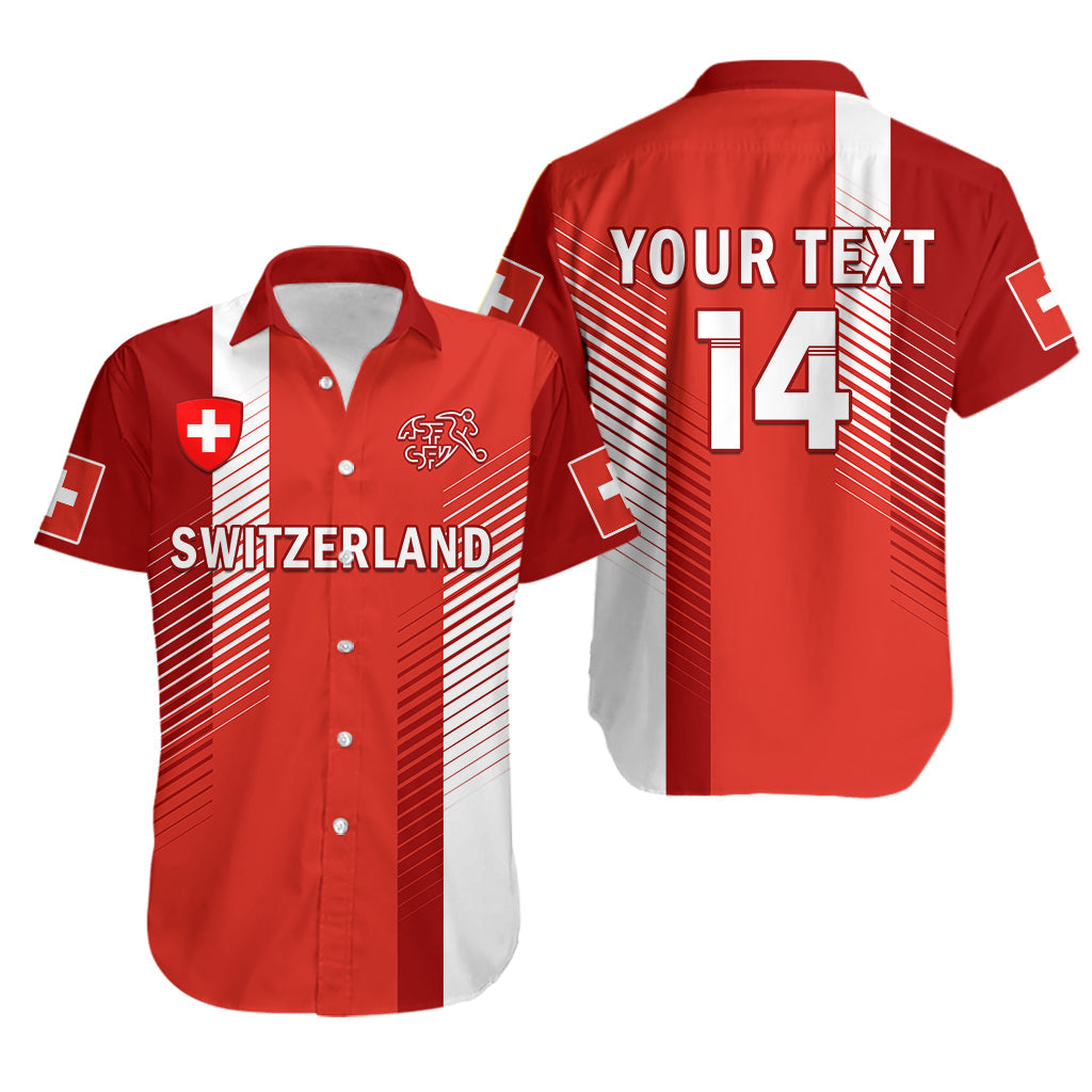 (Custom Text and Number) Switzerland Football Hawaiian Shirt World Cup 2022 - Wonder Print Shop