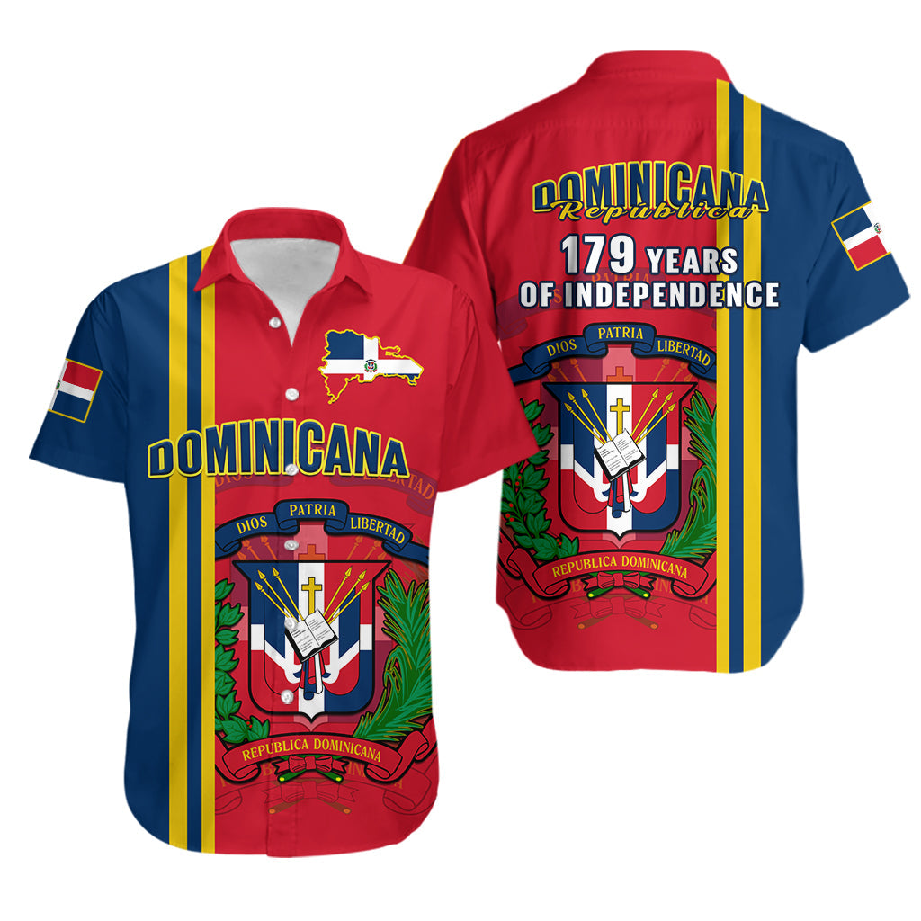 Dominican Republic Hawaiian Shirt Happy 179 Years Of Independence - Wonder Print Shop