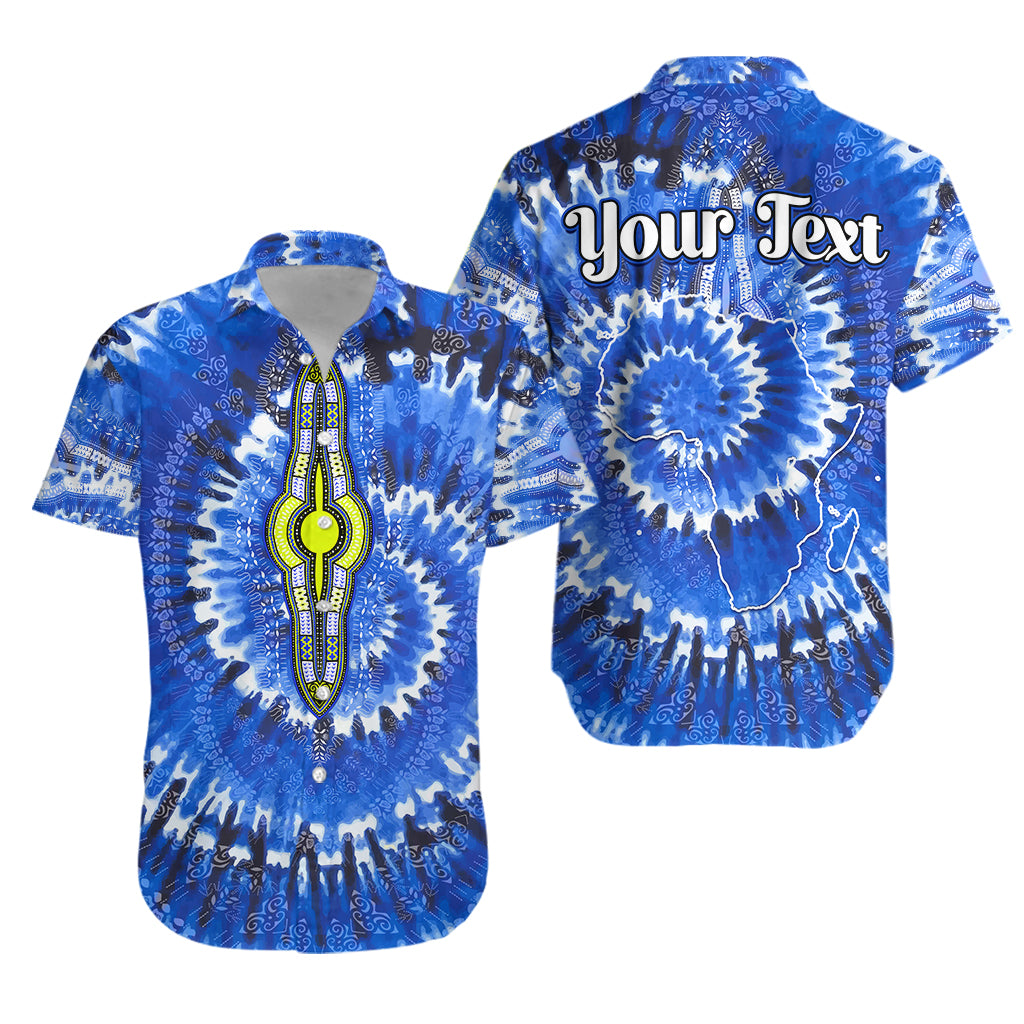 (Custom Personalised) Africa Tie Dye Hawaiian Shirt Blue Fashion LT13 - Wonder Print Shop