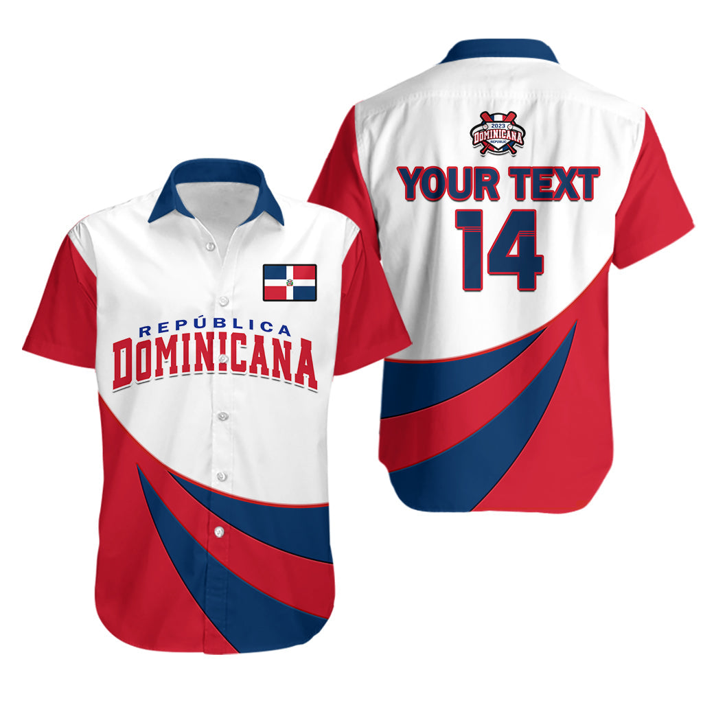 (Custom Text And Number) Republica Dominicana 2023 Hawaiian Shirt Baseball - Wonder Print Shop