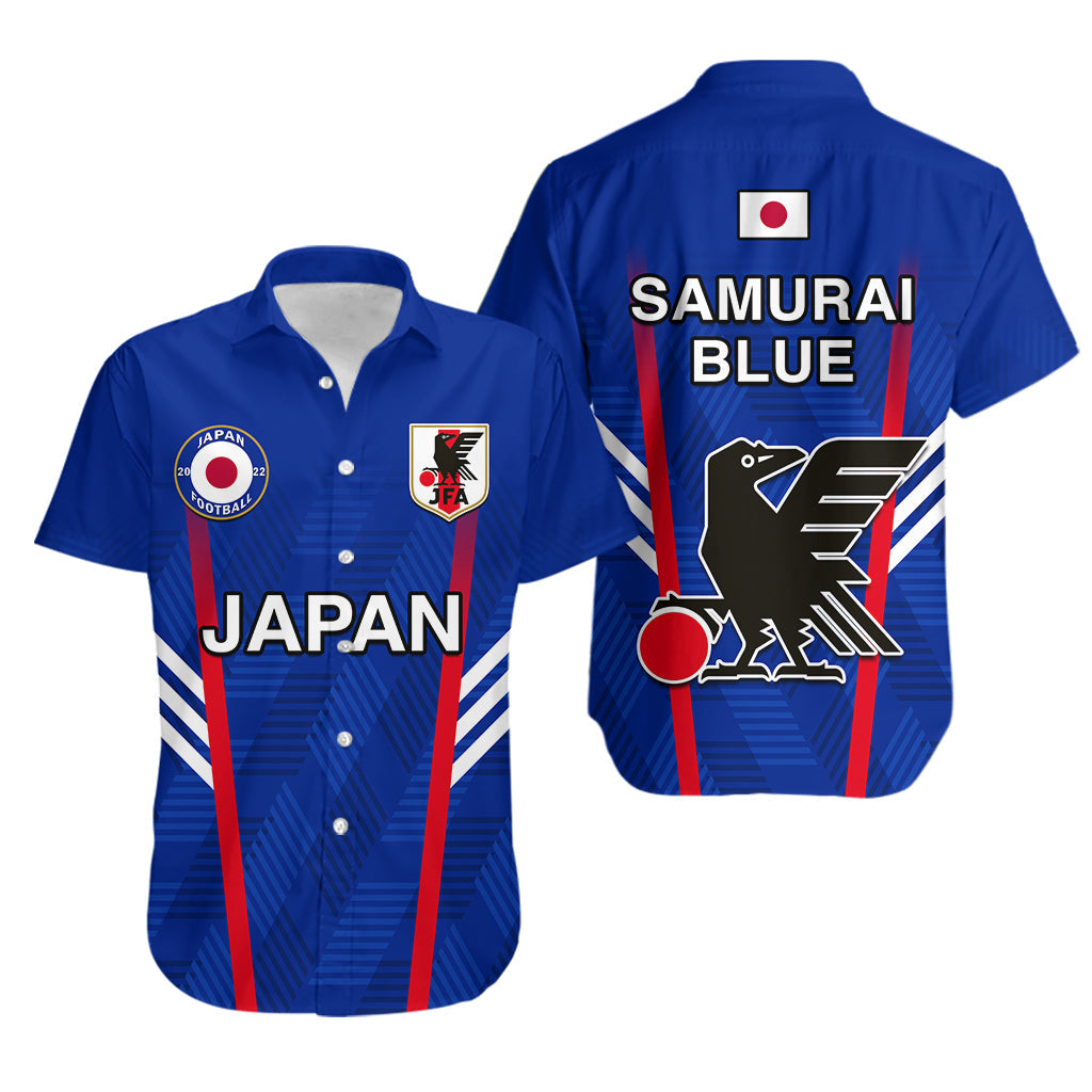 Japan Football Hawaiian Shirt Samurai Blue World Cup 2022 - Wonder Print Shop