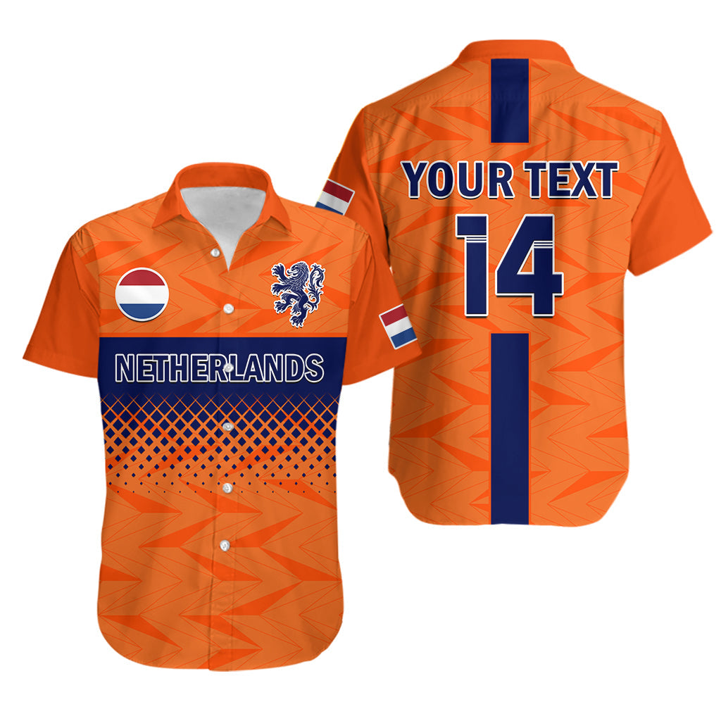 (Custom Text And Number) Netherlands Football Hawaiian Shirt Holland World Cup 2022 - Wonder Print Shop