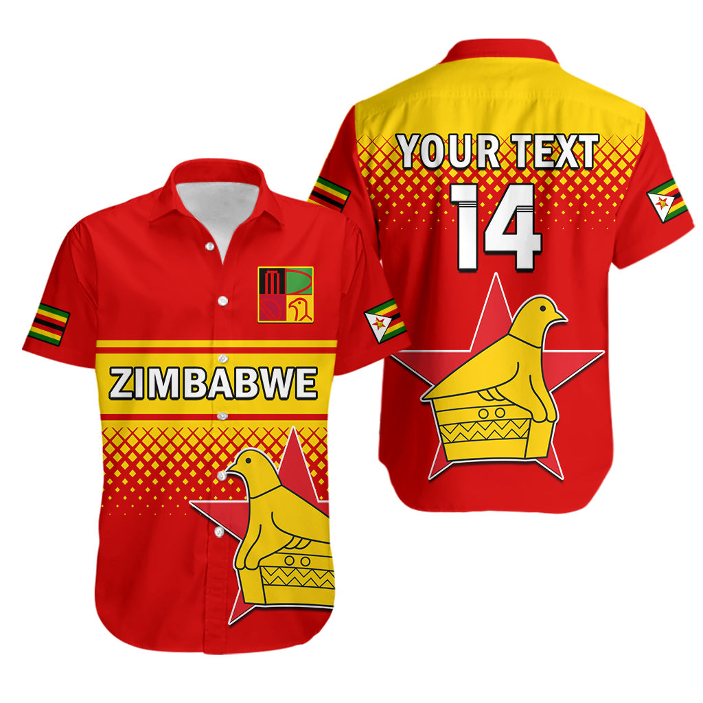 (Custom Text And Number) Zimbabwe Cricket Hawaiian Shirt The Chevrons ODI Style - Wonder Print Shop
