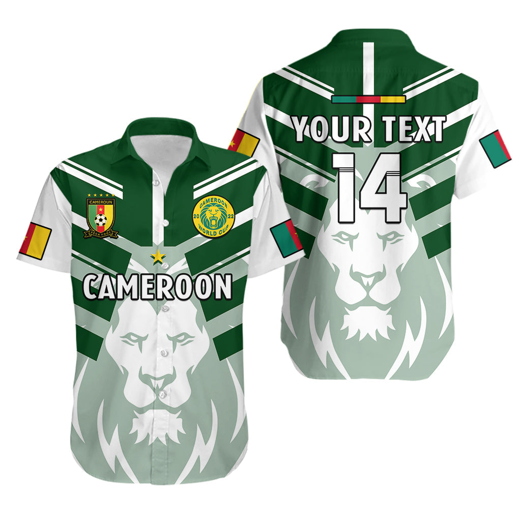 custom-text-and-number-cameroon-football-hawaiian-shirt-les-lions-indomptables-white-world-cup-2022