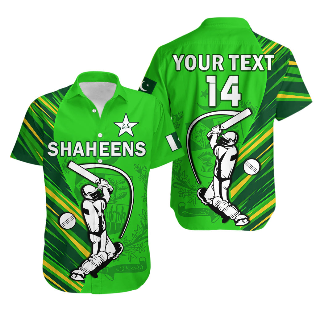(Custom Text And Number) Pakistan Cricket Hawaiian Shirt Go Shaheens Simple Style - Wonder Print Shop