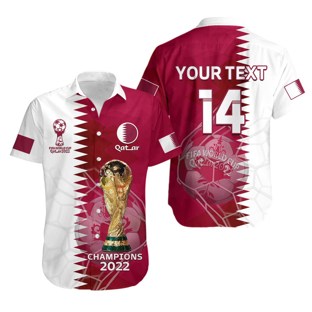 (Custom Text And Number) Qatar Football Hawaiian Shirt Annabi Champions Proud WC 2022 - Wonder Print Shop
