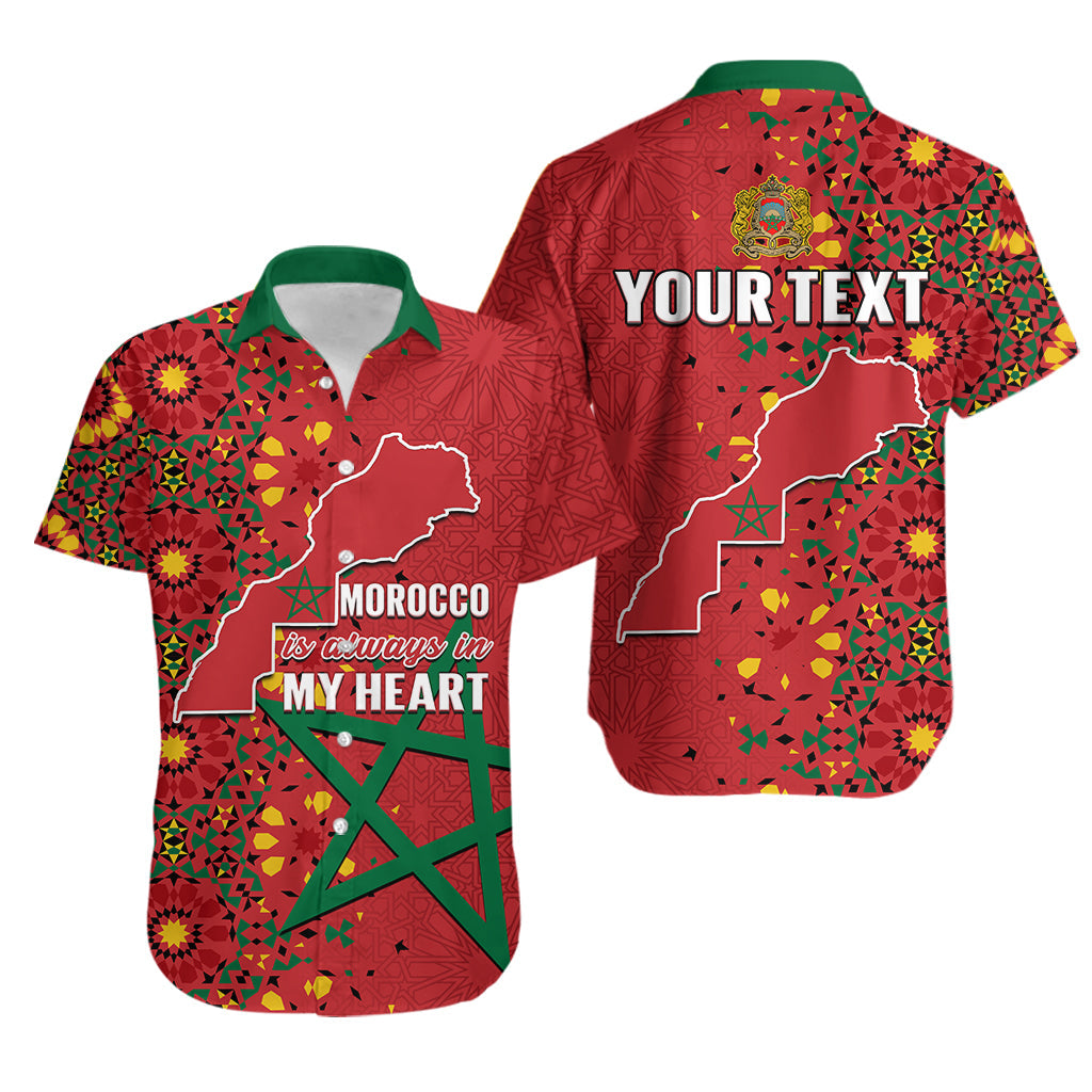 (Custom Personalised) Morocco Western Sahara Hawaiian Shirt Map Red Moroccan Is Always In My Heart - Wonder Print Shop