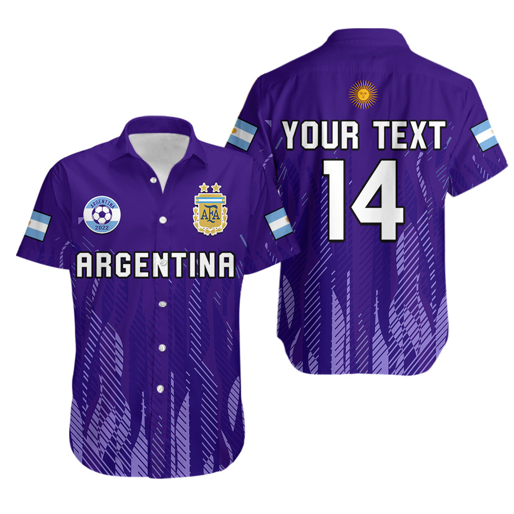 (Custom Text And Number) Argentina Football Hawaiian Shirt Vamos La Albiceleste 2022 Newest Style - Wonder Print Shop