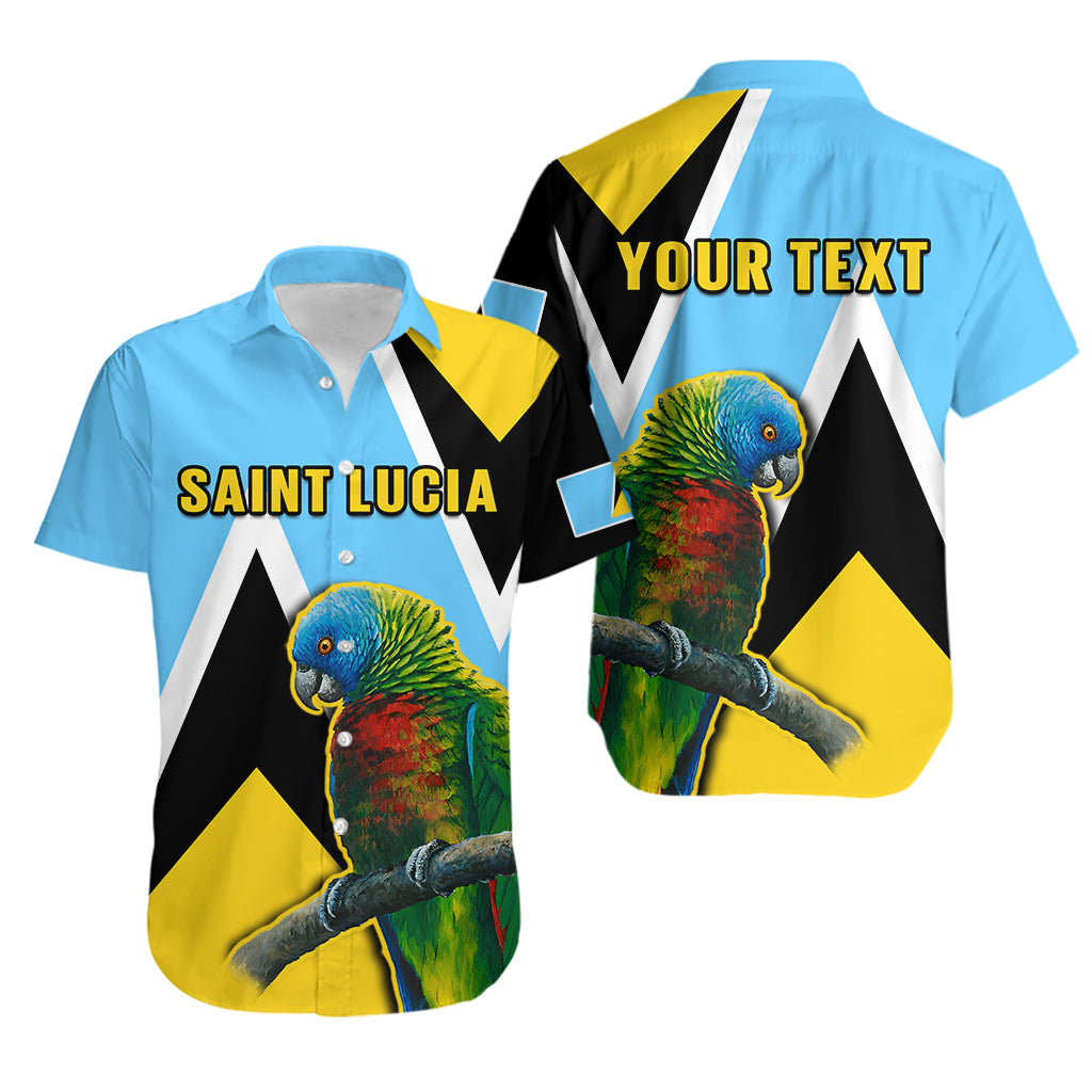 custom-personalised-saint-lucia-hawaiian-shirt-saint-lucian-parrot-simple-style