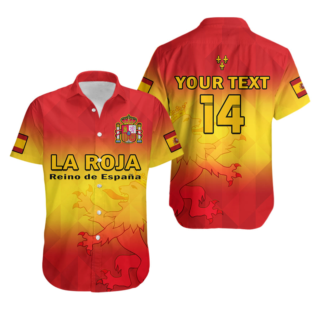 (Custom Text And Number) Spain Football Hawaiian Shirt La Roja World Cup 2022 - Wonder Print Shop