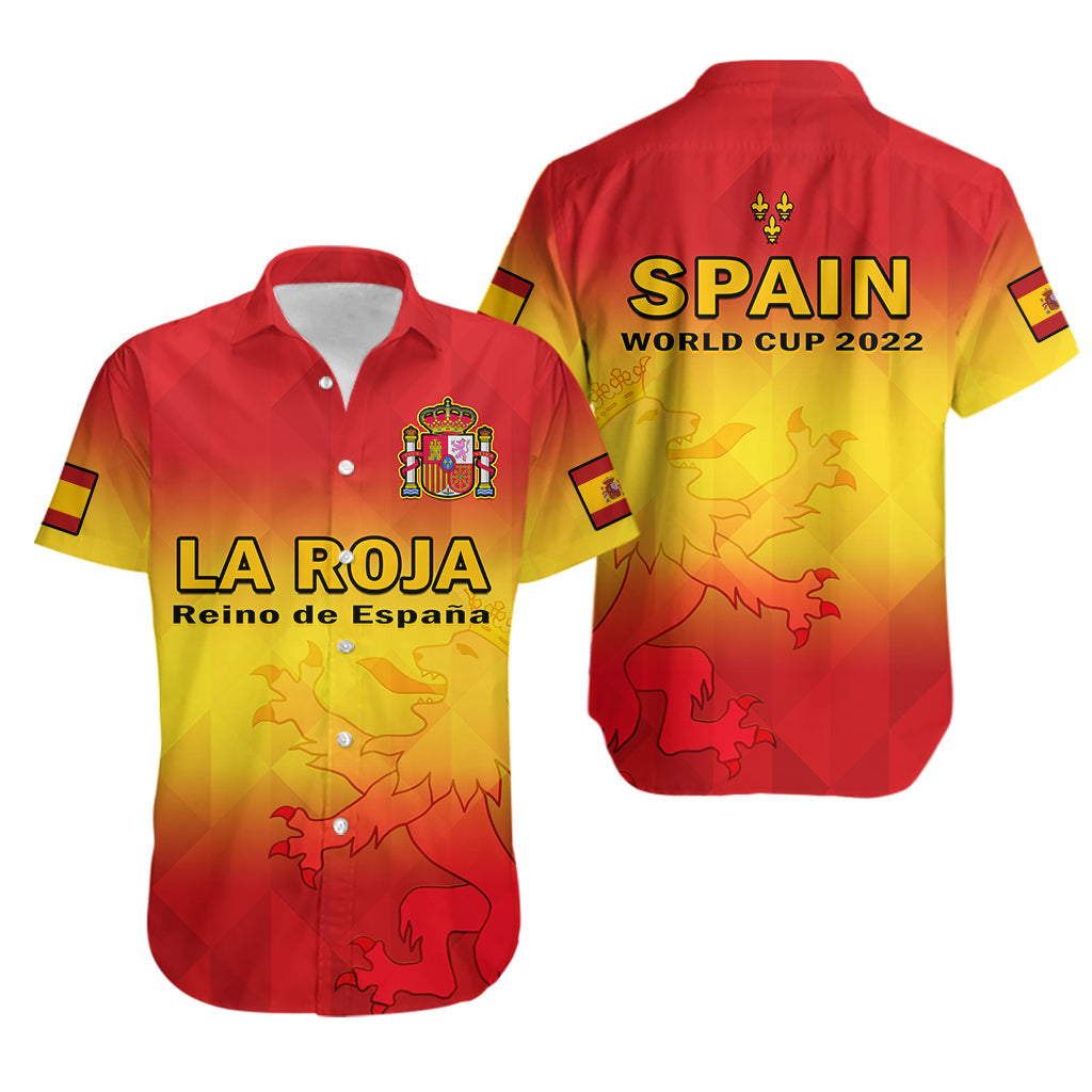 Spain Football Hawaiian Shirt La Roja World Cup 2022 - Wonder Print Shop