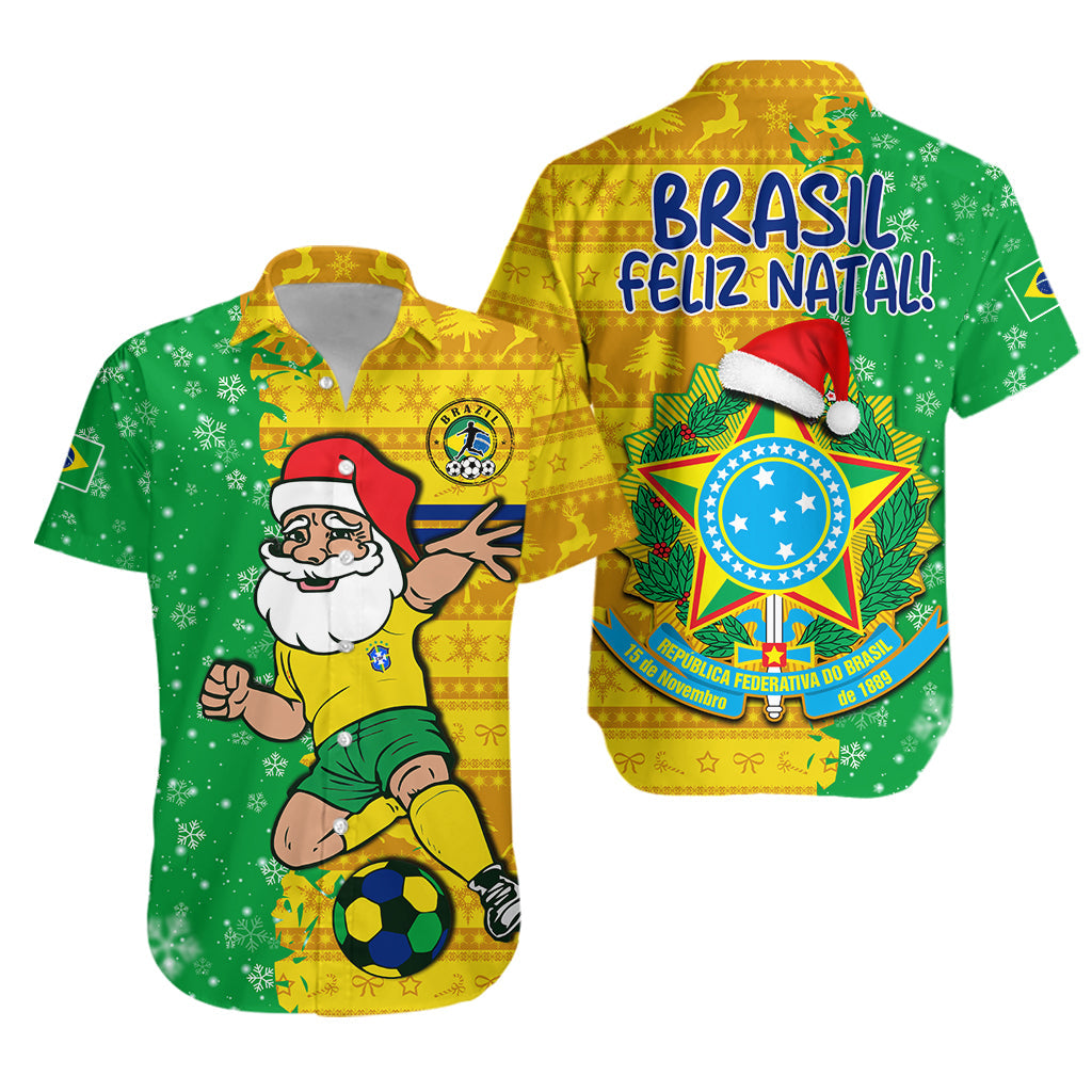 Brazil Football Hawaiian Shirt Christmas Santa Claus Selecao Champions LT13 - Wonder Print Shop