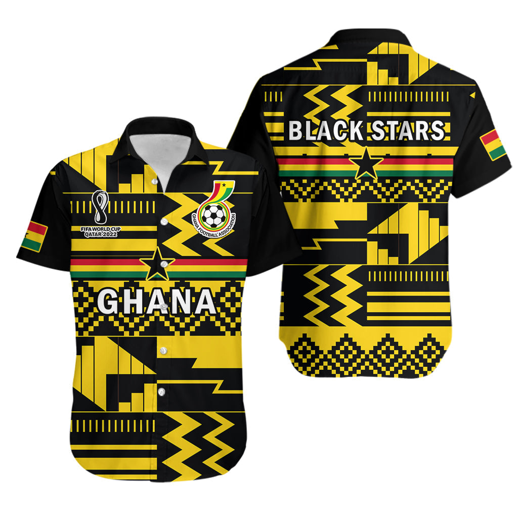 ghana-football-hawaiian-shirt-black-stars-kente-world-cup-2022-yellow