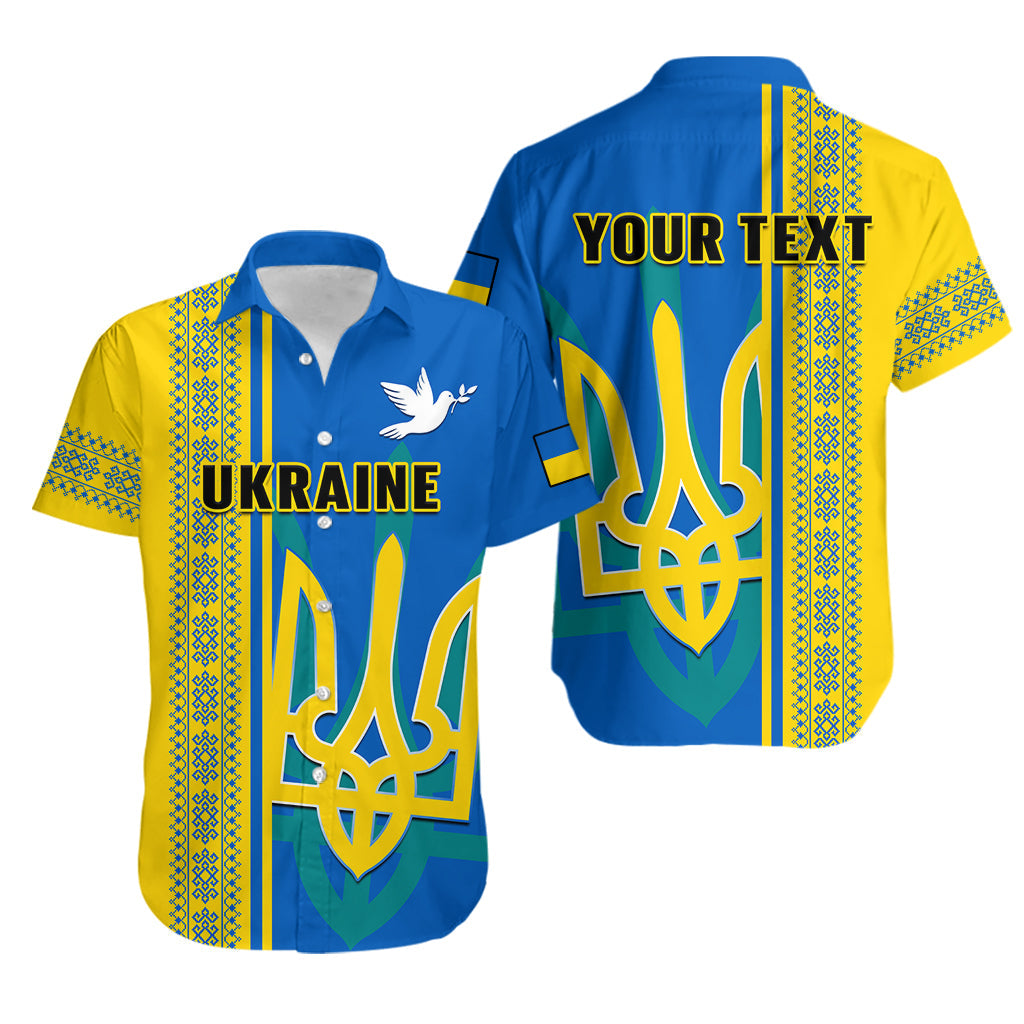 (Custom Personalised) Ukraine Unity Day Hawaiian Shirt Folk Ukrainian Coat Of Arms - Wonder Print Shop