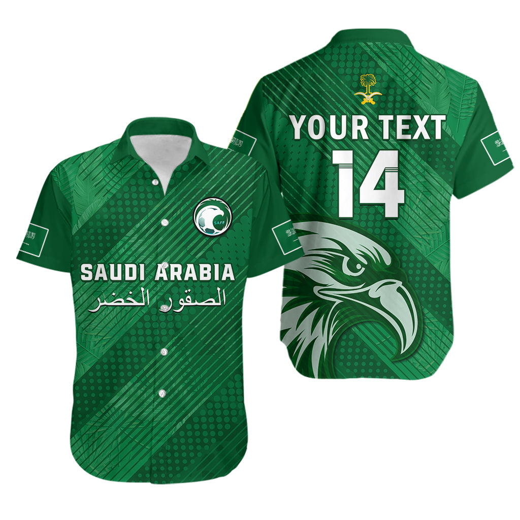 custom-text-and-number-saudi-arabia-football-hawaiian-shirt-green-falcons-world-cup-2022