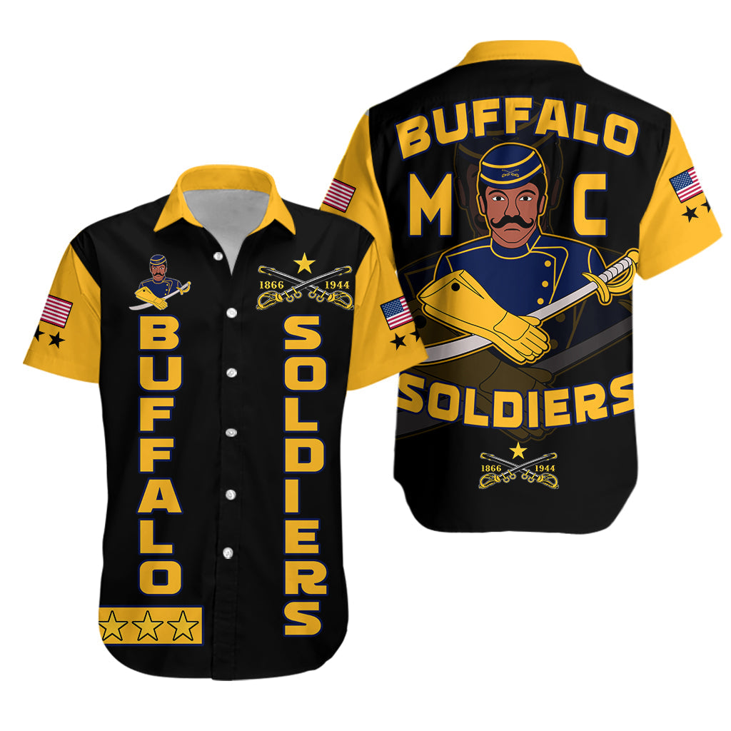 Buffalo Soldiers Hawaiian Shirt BSMC Club Adore Motorcycle LT13 - Wonder Print Shop
