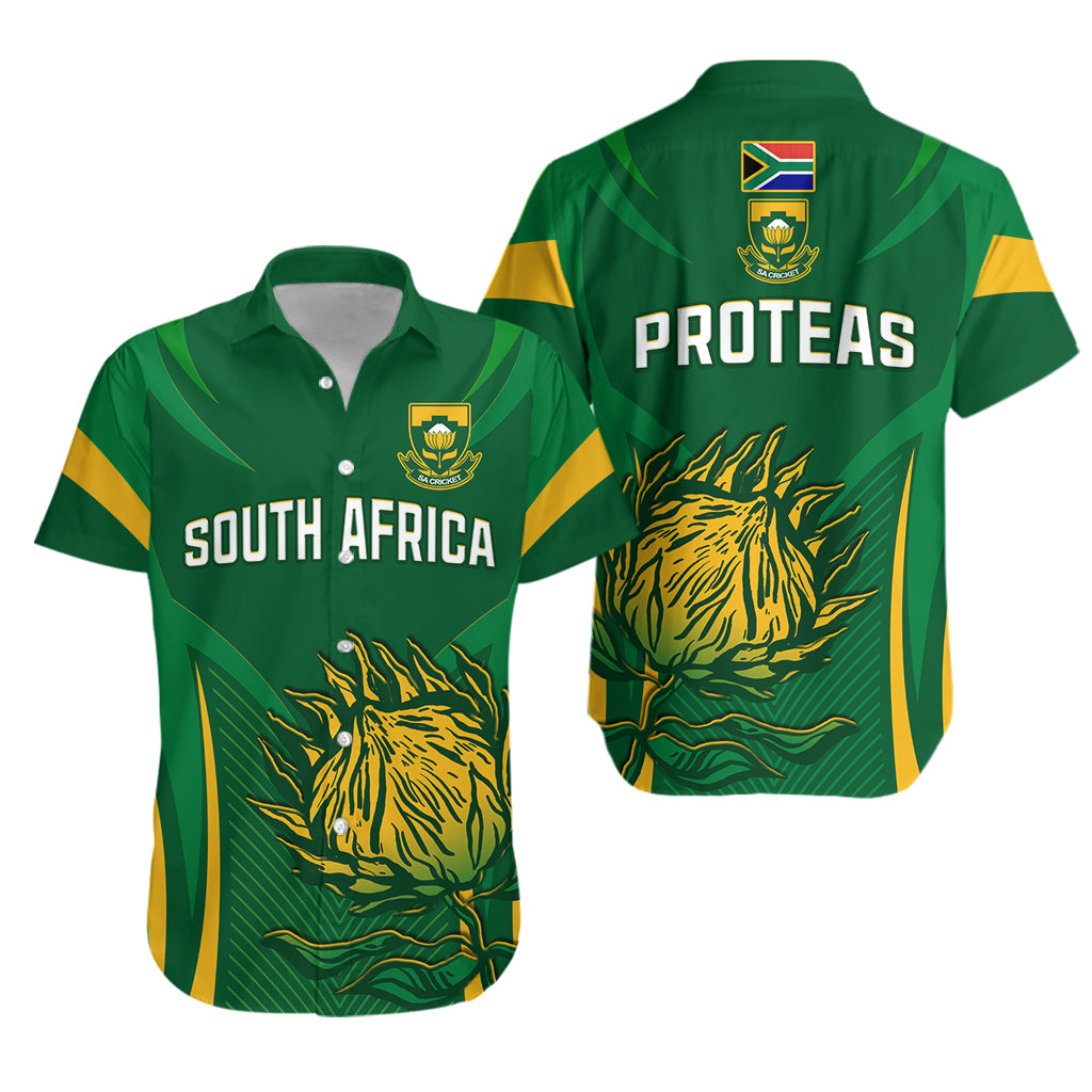 South Africa Cricket Hawaiian Shirt Proteas Champion LT13 - Wonder Print Shop