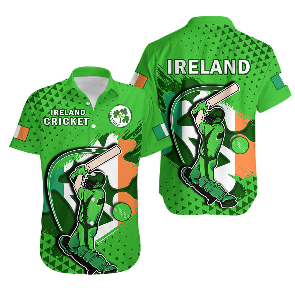 Ireland Cricket Hawaiian Shirt Irish Flag Shamrock Sporty Style - Wonder Print Shop