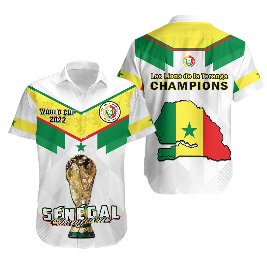 Senegal Football Hawaiian Shirt Champions WC 2022 - Wonder Print Shop