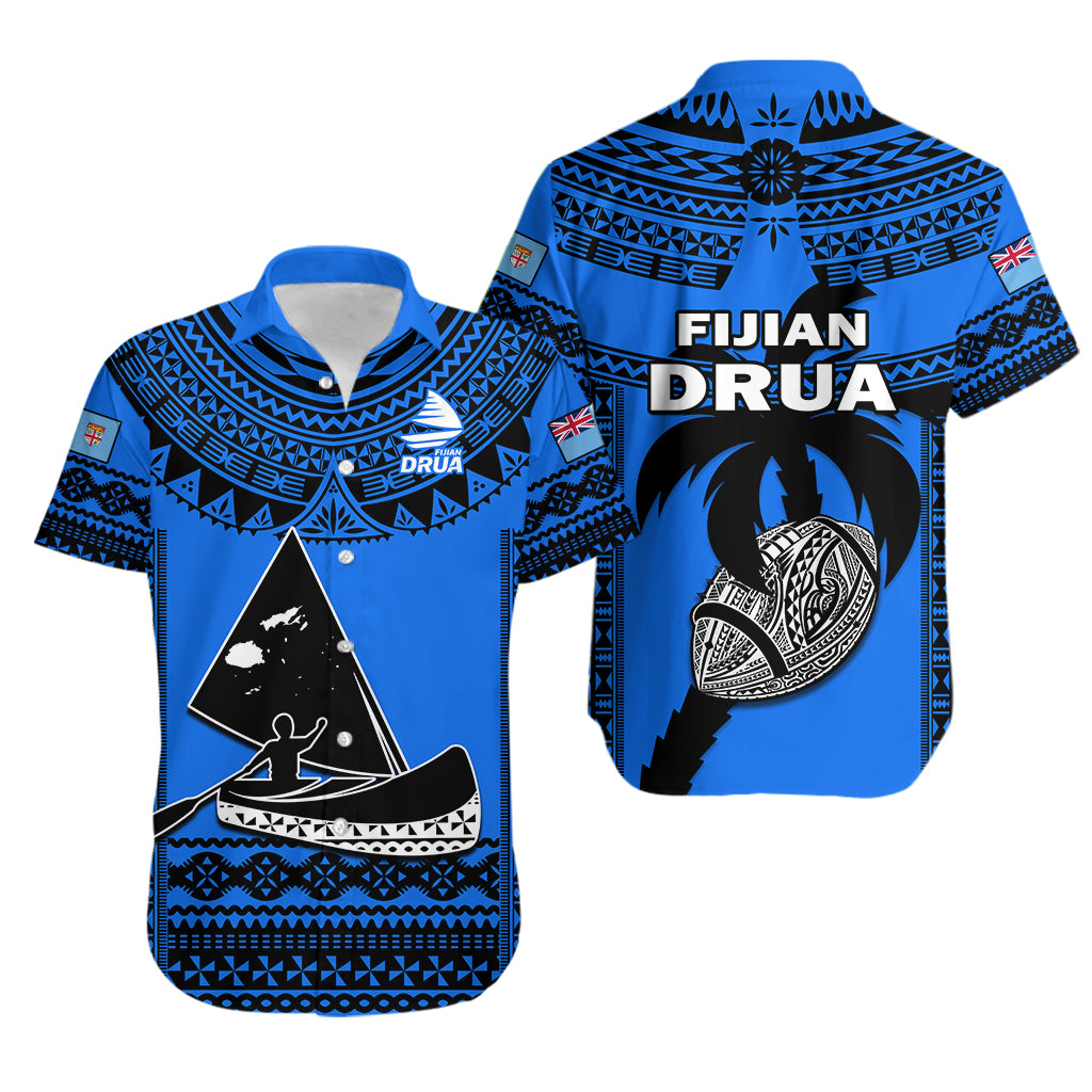 Fiji Rugby Hawaiian Shirt Fijian Drua Super Polynesian Special Tapa Pattern - Wonder Print Shop