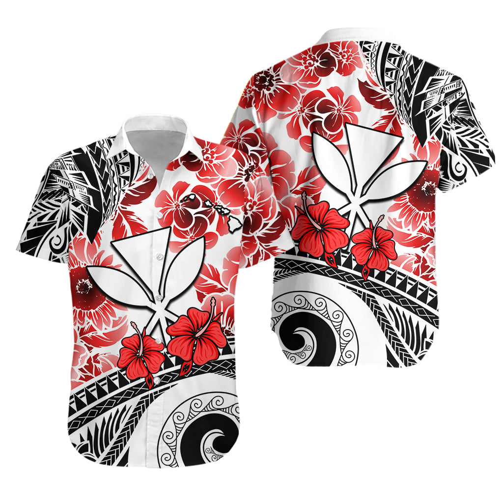 Hawaii Matching Hawaiian Shirt And Dress Polynesian and Red Hibiscus LT13 - Wonder Print Shop