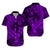 Polynesian Matching Hawaiian Shirt And Dress Purple Hawaiian Tribal Hammerhead Shark - Wonder Print Shop