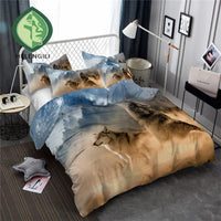 Wolf In The Wild Native American Bedding Set LT10 - Wonder Print Shop