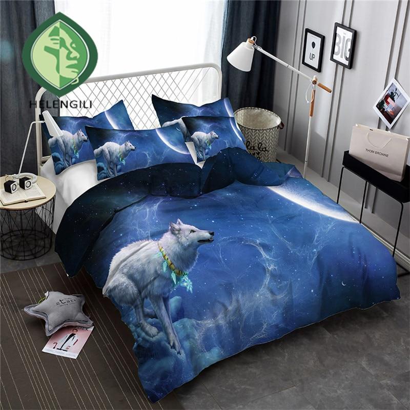Wolf Under Moonlight Native American Bedding Set LT10 - Wonder Print Shop