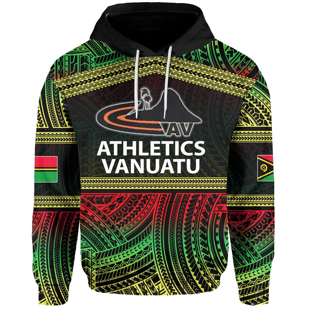 Custom Athletics Vanuatu Hoodie Of Vanuatu Polynesian Patterns LT6 - Wonder Print Shop